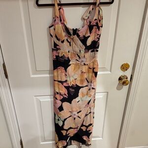 Wayf Malibu faux wrap Midi Dress